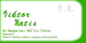 viktor matis business card